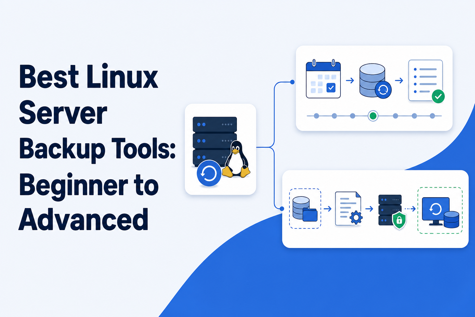 An operator choosing between guided and advanced Linux server backup workflows.